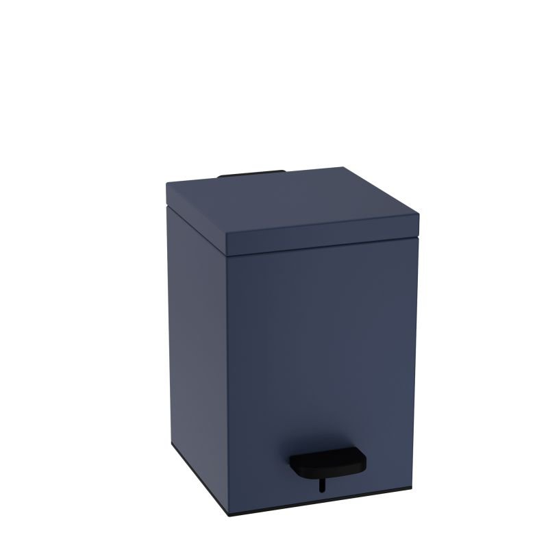 66e6f5cfcd688_137-203 Χαρτοδοχείο 5 Lit, Soft Close - Matt Navy Blue, Pam & Co, W18 x D18 x H26 (cm), 137-203 - Image 1