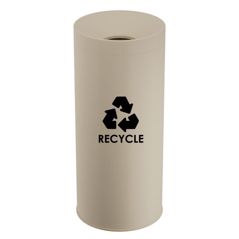 67028d3618826_683470-703 Κάδος Ανακύκλωσης 65 Lit - Matt Ivory, Pam & Co, Ø34 x H70 (cm), 683470-703 - Image 1