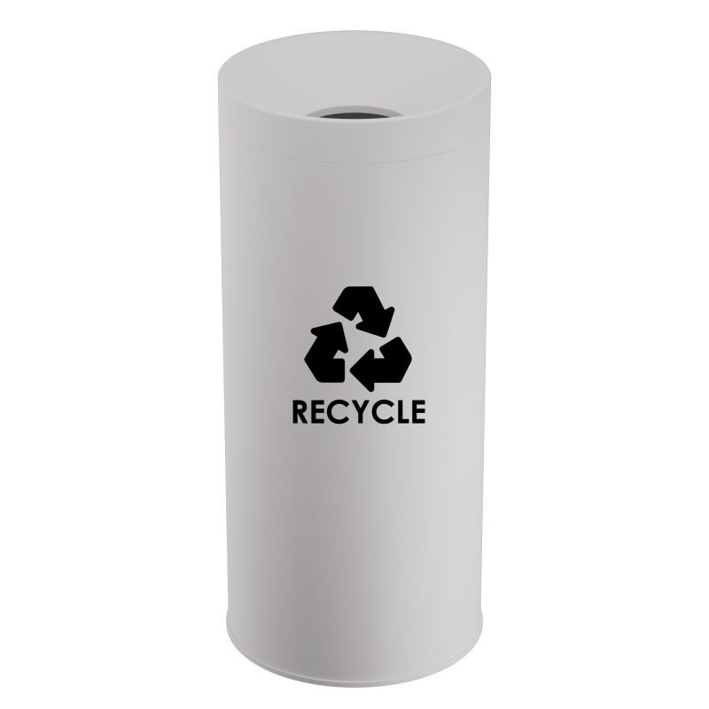 67028d55ceb66_683470-033 Κάδος Ανακύκλωσης 65 Lit - Matt White, Pam & Co, Ø34 x H70 (cm), 683470-033 - Image 1