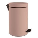 Χαρτοδοχείο 12 Lit, Soft Close - Matt Dusty Pink, Pam & Co, Ø25 x H40 (cm), 12-090-304