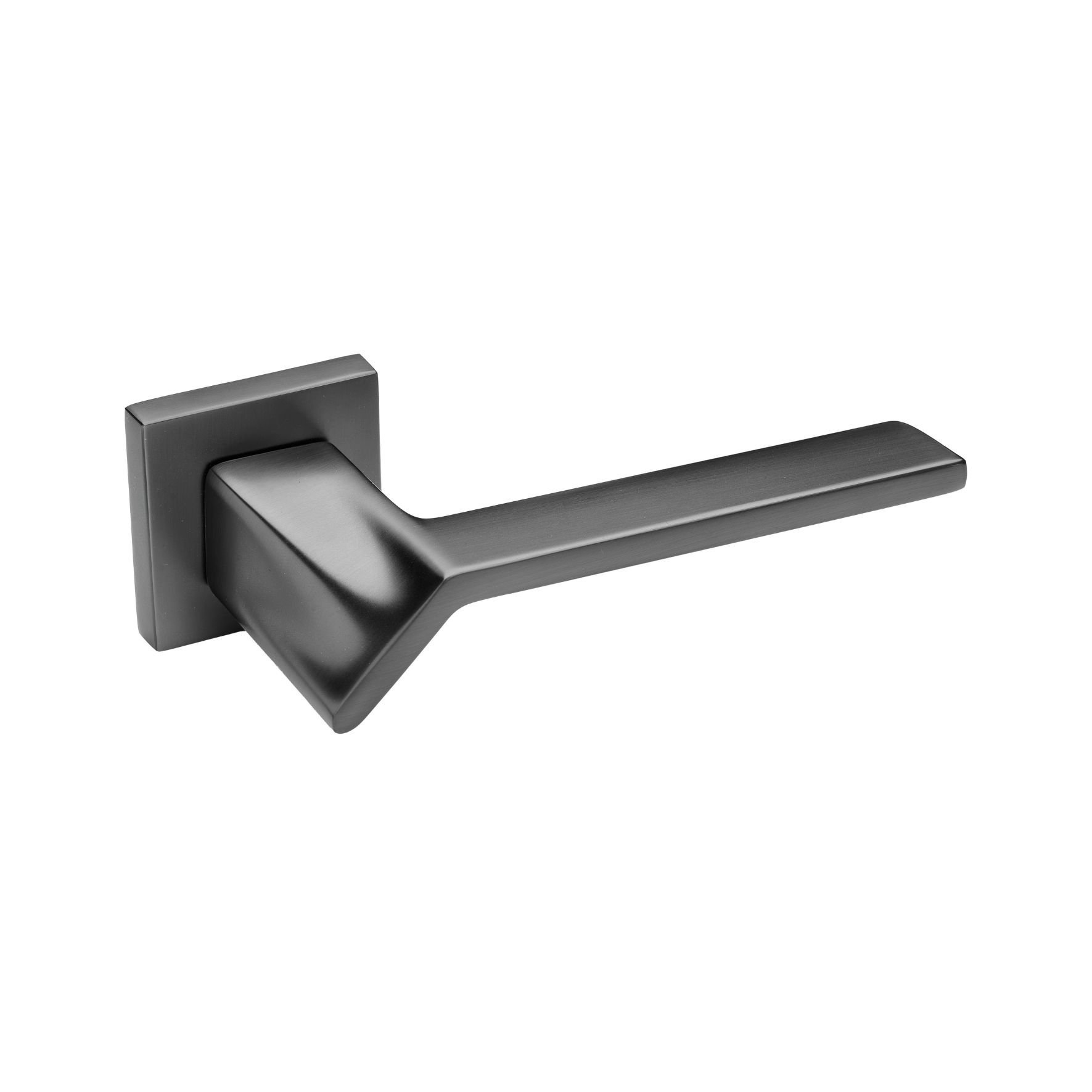 K805-2 Roline Κ805 Πόμολο Εξώπορτας Αριστερό με Ροζέτα από Ζάμακ Γκρι Σατινέ 51x139mm - Image 1