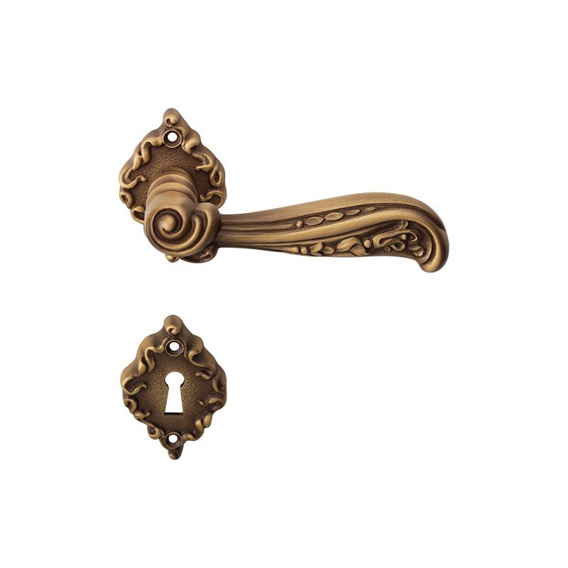 cat-nature-rb018-door-handle Ιταλικό Vintage Πόμολο Nature Μπρονζέ Ματ με ροζέτα 097 - Image 1