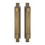 Ιταλική Vintage Μπρονζέ Ματ Λαβή Έλξης σε Πλάκα Opera 113