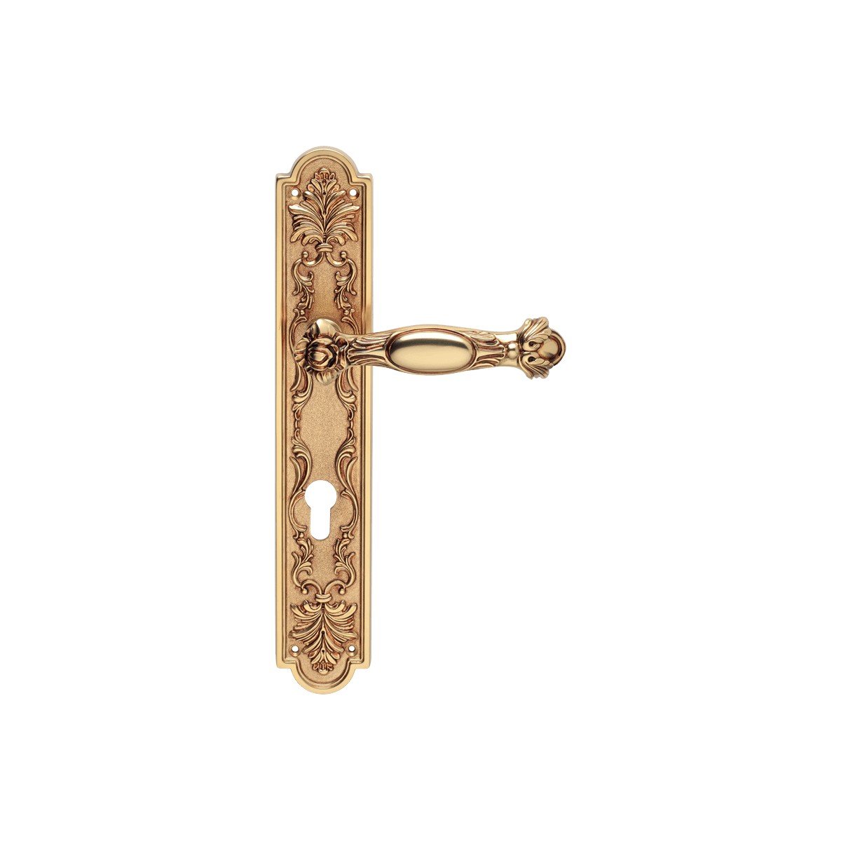 cat-queen-pl-door-handle Ιταλικό Vintage Πόμολο Queen French gold σε Πλάκα 131 - Image 1