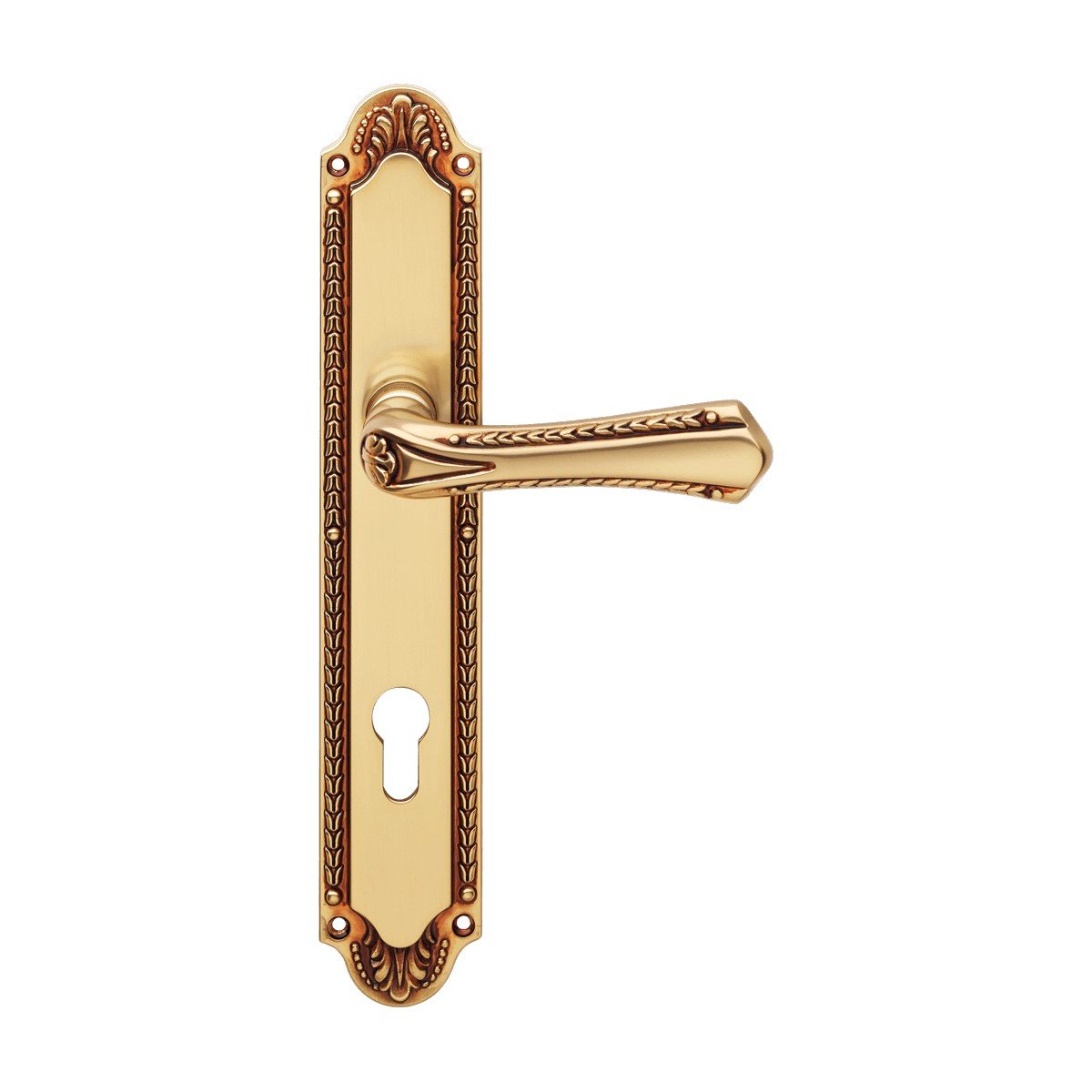 cat-sissi-pl-door-handle Ιταλικό Vintage Πόμολο Sissy French gold με πλάκα 151 - Image 1