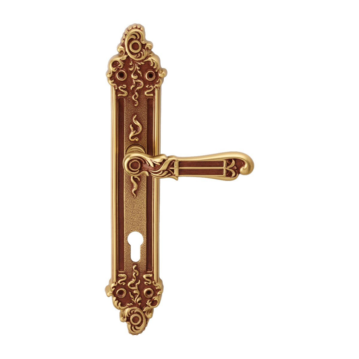 cat-tiffany-pl-door-handle Ιταλικό Vintage Πόμολο Tiffany French gold με πλάκα 165 - Image 1