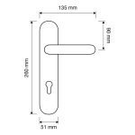 Ιταλικό Vintage Πόμολο Nature Μπρονζέ Ματ με πλάκα 100 - Image 3