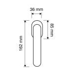 Ιταλική Vintage Λαβή Παραθύρου Ninfa French gold με πλάκα 103 - Image 2