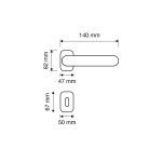 Ιταλικό Πόμολο Ninfa Porcellana French gold με ροζέτα 173 - Image 2