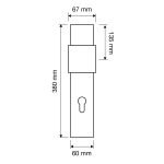 Ιταλικό Vintage Σταθερό Πόμολο Opera Μπρονζέ Ματ με Πλάκα 115 - Image 2