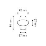 Ιταλικό Vintage Σταθερό Πόμολο Sissy French gold 144 - Image 2