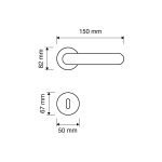 Ιταλικό Vintage Πόμολο Soleil Επίχρυσο με ροζέτα 156 - Image 2