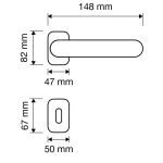 Ιταλικό Vintage Πόμολο Zaara Μπρονζέ Ματ με ροζέτα 166 - Image 2