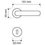 Ιταλικό Vintage Πόμολο Zaara Μπρονζέ Ματ με ροζέτα 167 - Image 2