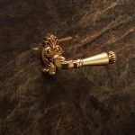 Ιταλικό Vintage Πόμολο Ninfa Μπρονζέ Ματ με ροζέτα 108 - Image 2