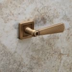 Ιταλικό Vintage Πόμολο Opera Μπρονζέ Ματ με ροζέτα 112 - Image 2