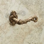 Ιταλικό Vintage Πόμολο Poesia Μπρονζέ Ματ με ροζέτα 123 - Image 2