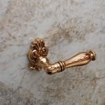 Ιταλικό Vintage Πόμολο Zaara French gold με ροζέτα 168 - Image 2