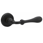 Roline Κ370 Πόμολο Εξώπορτας Ζεύγος Φιξ με Ροζέτα από Ορείχαλκο Μαύρο Ματ Φ50x114mm