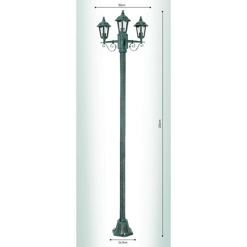 ΚΕ260 Ιταλικό Φωτιστικό - Φανάρι Εξωτερικού Χώρου Αλουμινίου ΚΕ260 - Image 1