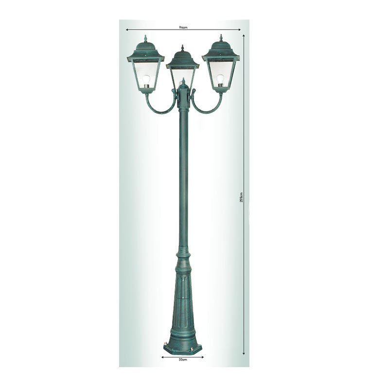 ΚΕ490 Ιταλικό Φωτιστικό - Φανάρι Εξωτερικού Χώρου Αλουμινίου ΚΕ490 - Image 1