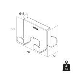 Tiger Caddy Άγκιστρο Τετραπλό 6-8 mm Brushed stainless steel 800295 - Image 9