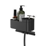 Tiger 2-Store Επιτοίχιο Ράφι με Θήκες και Κρεμάστρες 25 cm Black 800374 - Image 2