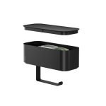 Tiger 2-Store Χαρτοθήκη Επιτοίχια με Αποθηκευτικό Χώρο Black 800378 - Image 5