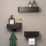 Tiger 2-Store Χαρτοθήκη Επιτοίχια με Αποθηκευτικό Χώρο Black 800378 - Image 7