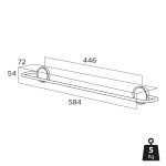 Tiger Ace Κρεμάστρα 58.4 cm Brushed stainless steel 800596 - Image 6