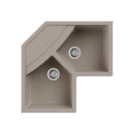 Νεροχύτης κουζίνας UNICO Corner Tortora 43 ELLECI 83x83cm