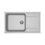 Νεροχύτης κουζίνας LIFE 410 Aluminium 79 ELLECI 86x50cm