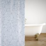 ΚΟΥΡΤΙΝΑ ΜΠΑΝΙΟΥ WHITE GEOMETRY 180(Μ)X180(Υ)