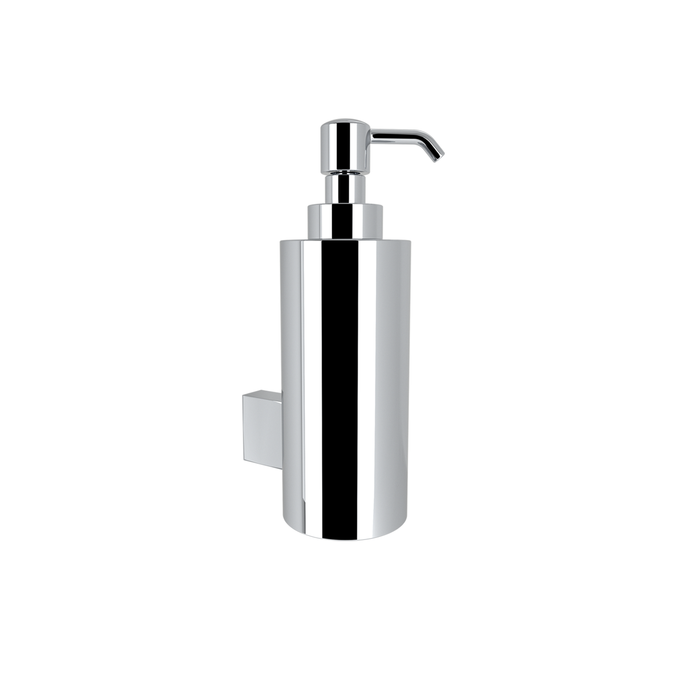 omega soap dispenser solid chrome 300.10.22 Dispenser Μεταλλικό Σαπουνιού Omega 60x75x190 - 250ml by Verdi - Image 1