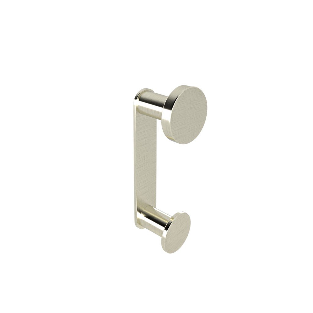 05_lamda_double_robe_hook_nickel_brushed-1024x1024 301.12.78 Διπλό Άγκιστρο Lamda - Nickel Mat 38x45x110 by Verdi - Image 1