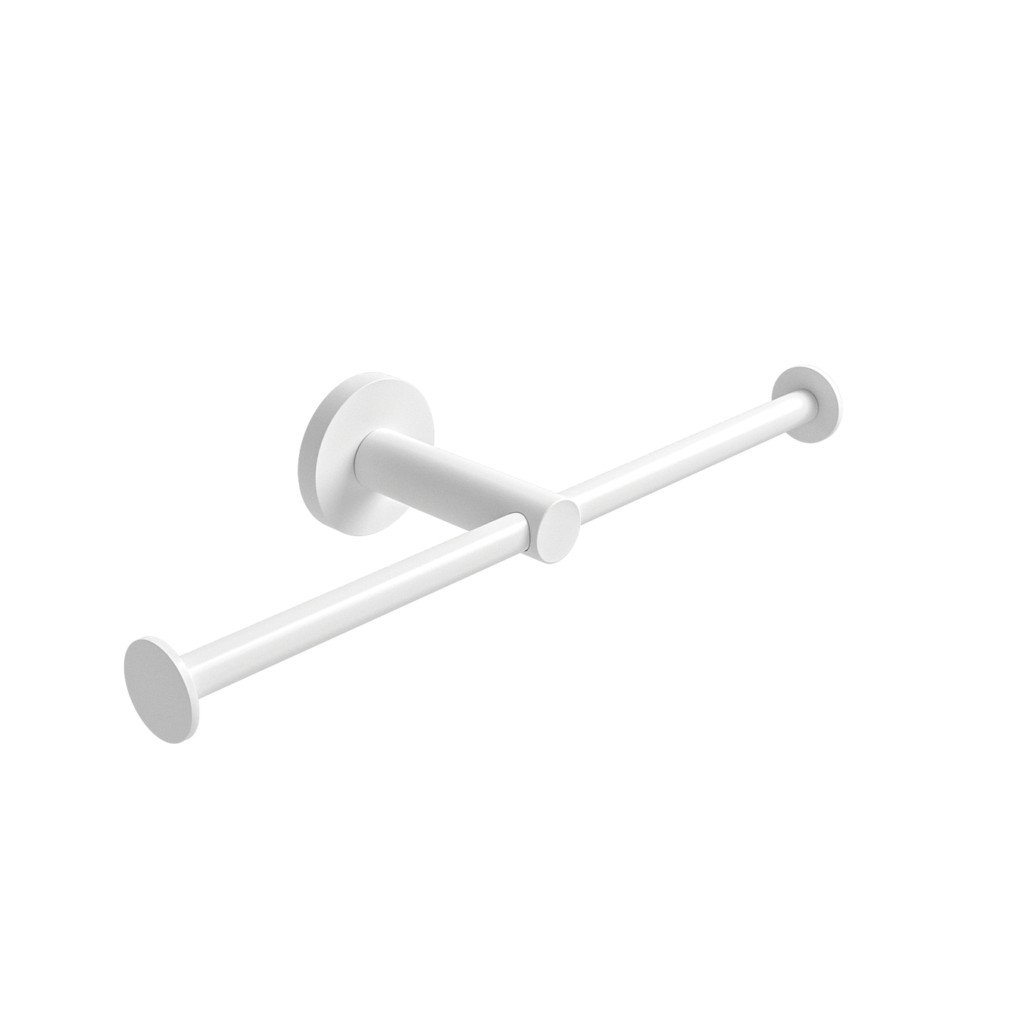 10_sigma_double_roll_holder_white-1024x1024 - Αντιγραφή 303.34.01 Διπλή Χαρτοθήκη Sigma - White Mat 235x77x44 by Verdi - Image 1