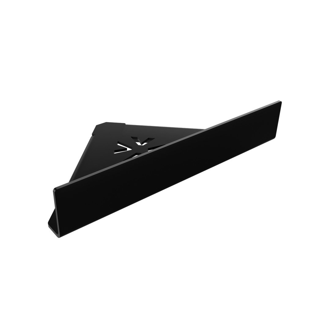 11_corner_shelf_medium_ledge_black-1024x1024 723.11.05 Σπογγοθήκη Γωνιακή Πρόσοψης /5cm Strantza – Black Mat 283x217x72 by Verdi - Image 1