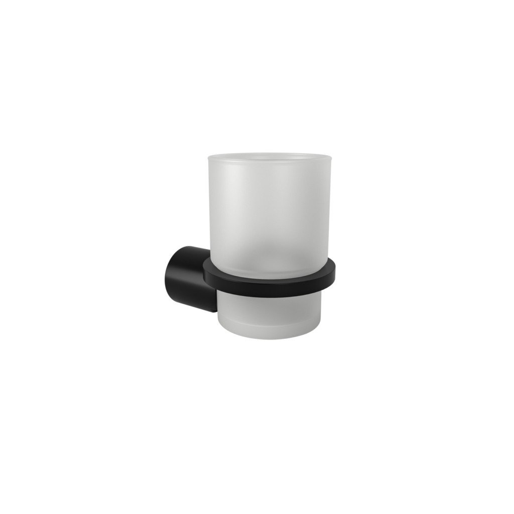 11_lamda_tumbler_holder_glass_black-1024x1024 301.05.05 Ποτηροθήκη Lamda - Black Mat 75x105x95 by Verdi - Image 1