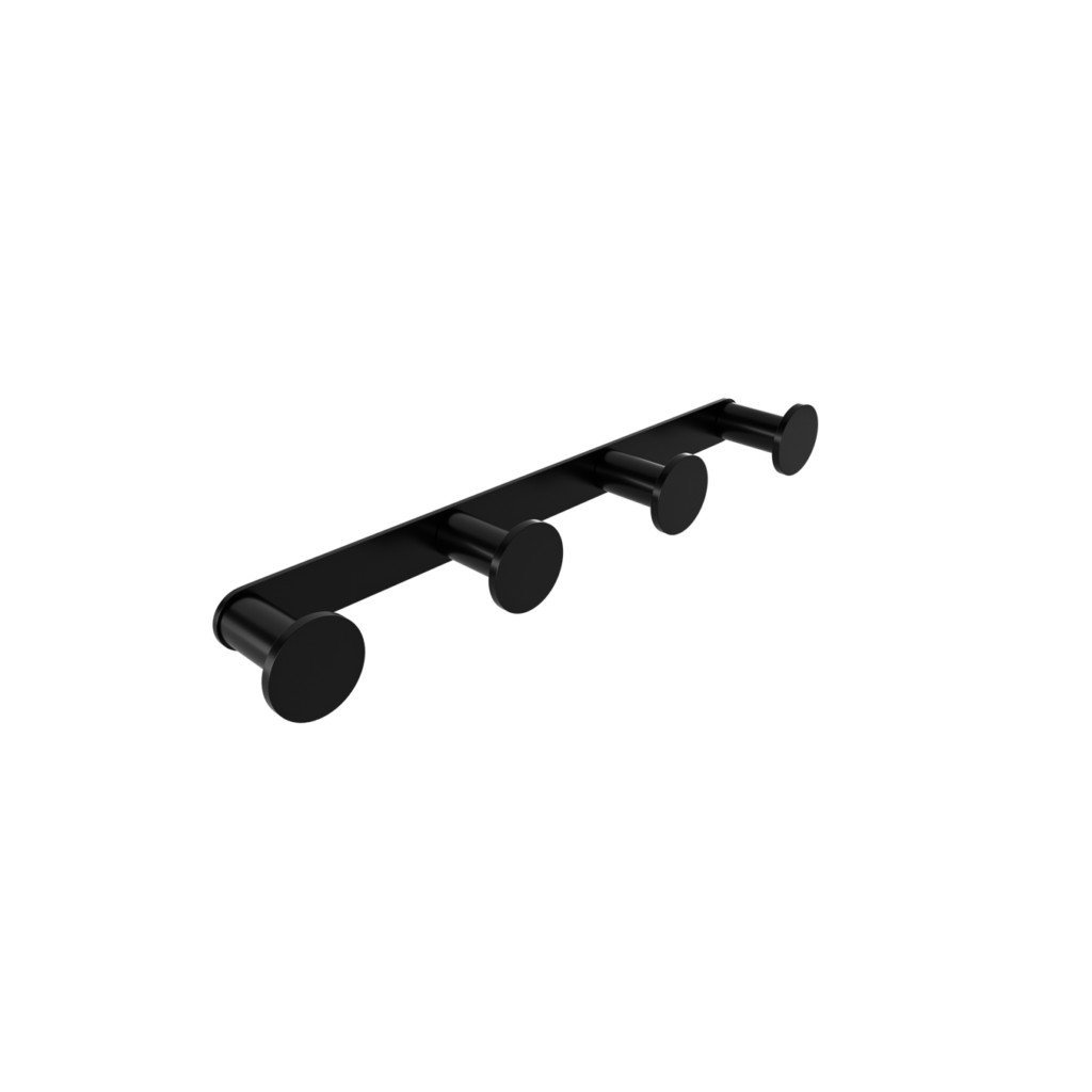 11_omicron_quadruple_robe_hook_black-1024x1024 302.42.05 Τετραπλό Άγκιστρο Omicron - Black Mat 234x35x28 by Verdi - Image 1