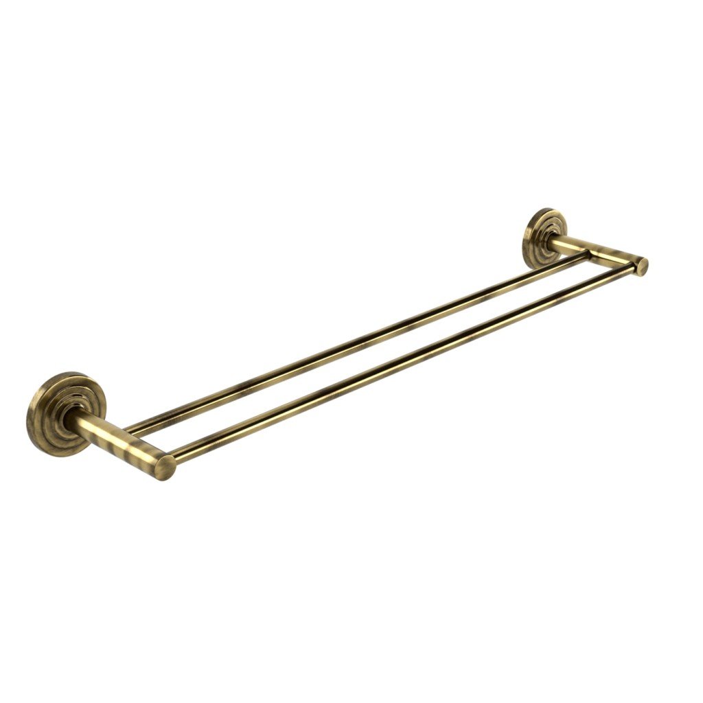 12_brass_double_towel_rail_brass-1024x1024 308.21.22 Διπλή Πετσετοθήκη BRASS - Oxyde 600x100x58 by Verdi - Image 1