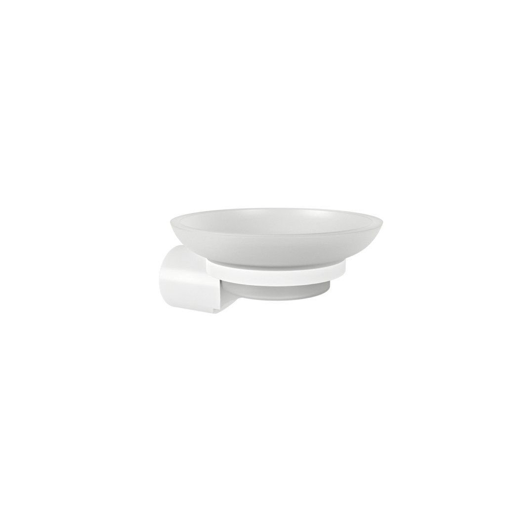 12_lamda_soap_dish_holder_white-1024x1024 301.06.01 Σαπουνοθήκη Lamda - White Mat 110x120x57 by Verdi - Image 1