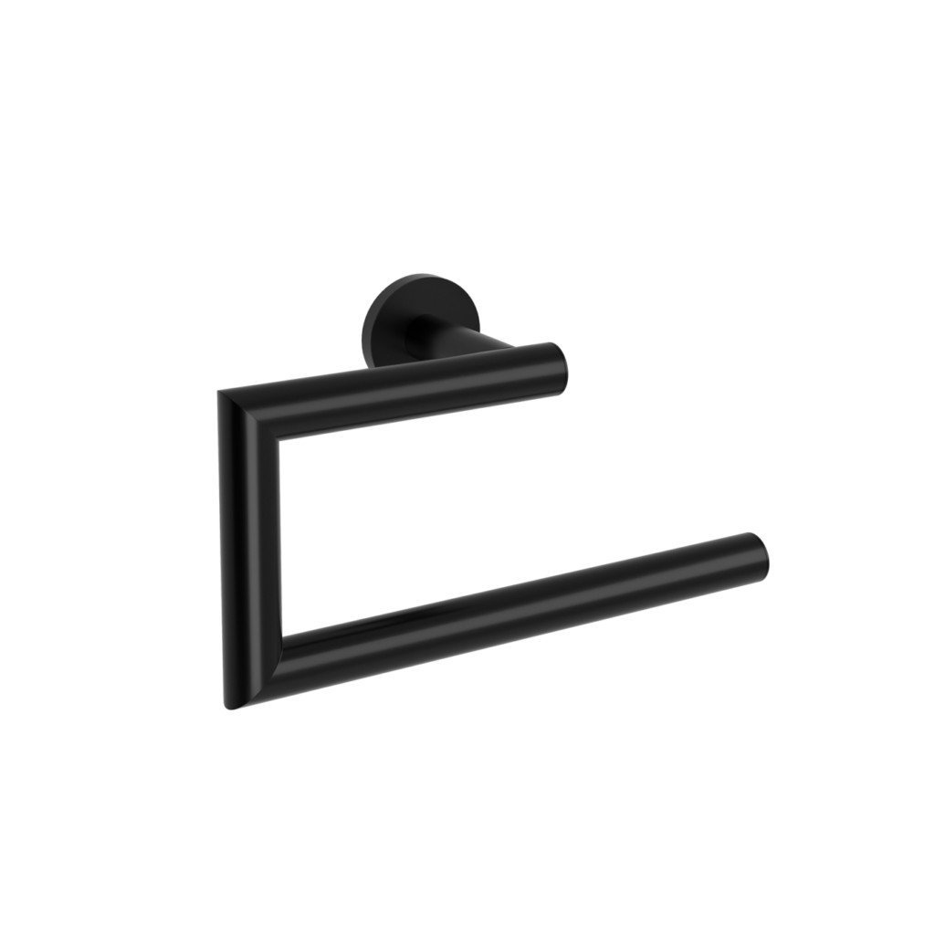 12_omicron_towel_ring_open_black-1024x1024 302.13.05 Κρίκος Ανοιχτός Omicron - Black Mat 200x75x120 by Verdi - Image 1