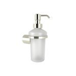 301.00.78 Dispenser Υγρού Σαπουνιού Lamda - Nickel Mat 75x105x180 - 250ml by Verdi