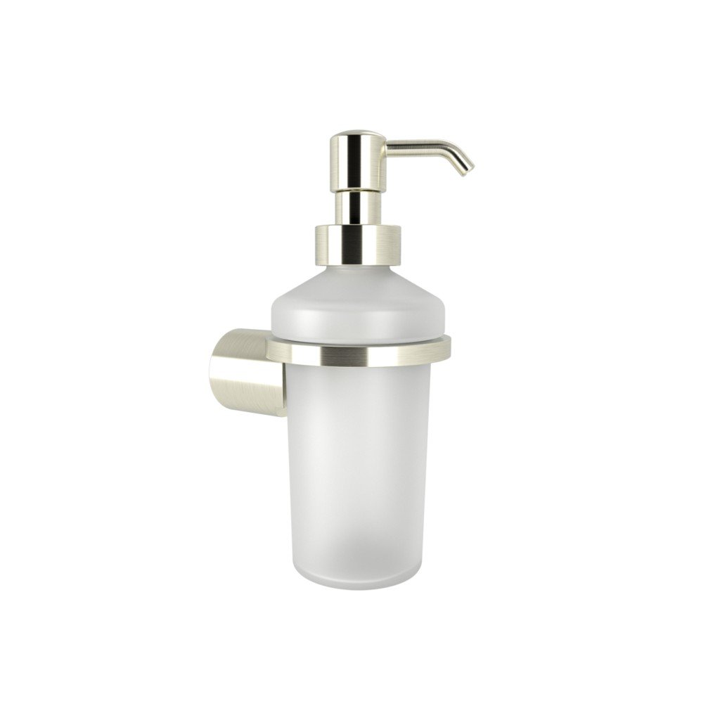 13_lamda_soap_dispenser_nickel_brushed-1024x1024 301.00.78 Dispenser Υγρού Σαπουνιού Lamda - Nickel Mat 75x105x180 - 250ml by Verdi - Image 1