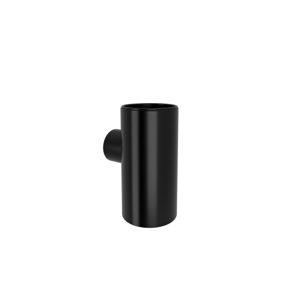 14_lamda_tumbler_solid_black-1024x1024 301.15.05 Μεταλλική Ποτηροθήκη Lamda - Black Mat 60x75x120 by Verdi - Image 1