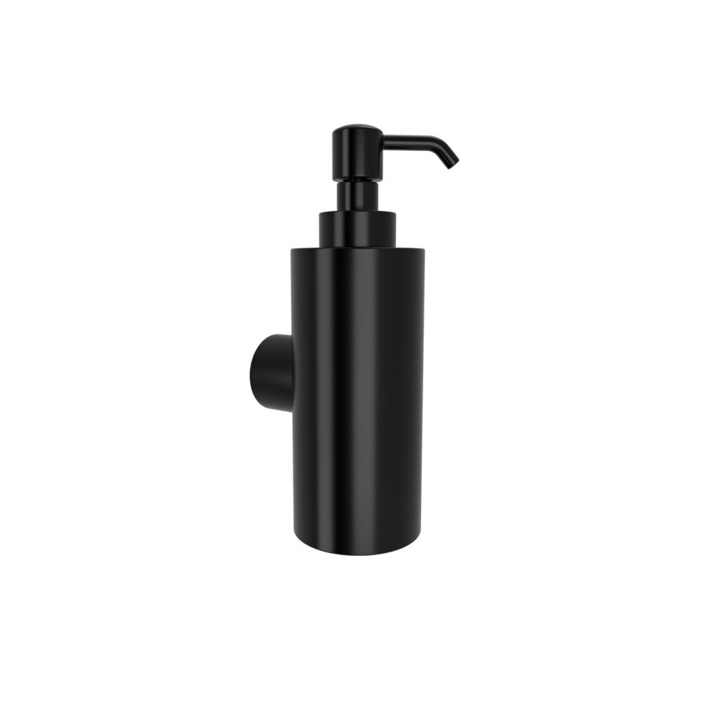 15_lamda_soap_dispenser_solid_black_mat-1024x1024 301.10.05 Μεταλλικό Dispenser Lamda - Black Mat 60x75x190 - 220ml by Verdi - Image 1