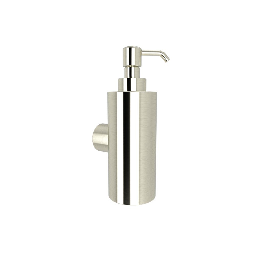 15_lamda_soap_dispenser_solid_nickel_brushed-1024x1024 301.10.78 Μεταλλικό Dispenser Lamda - Nickel Mat 60x75x190 - 220ml by Verdi - Image 1