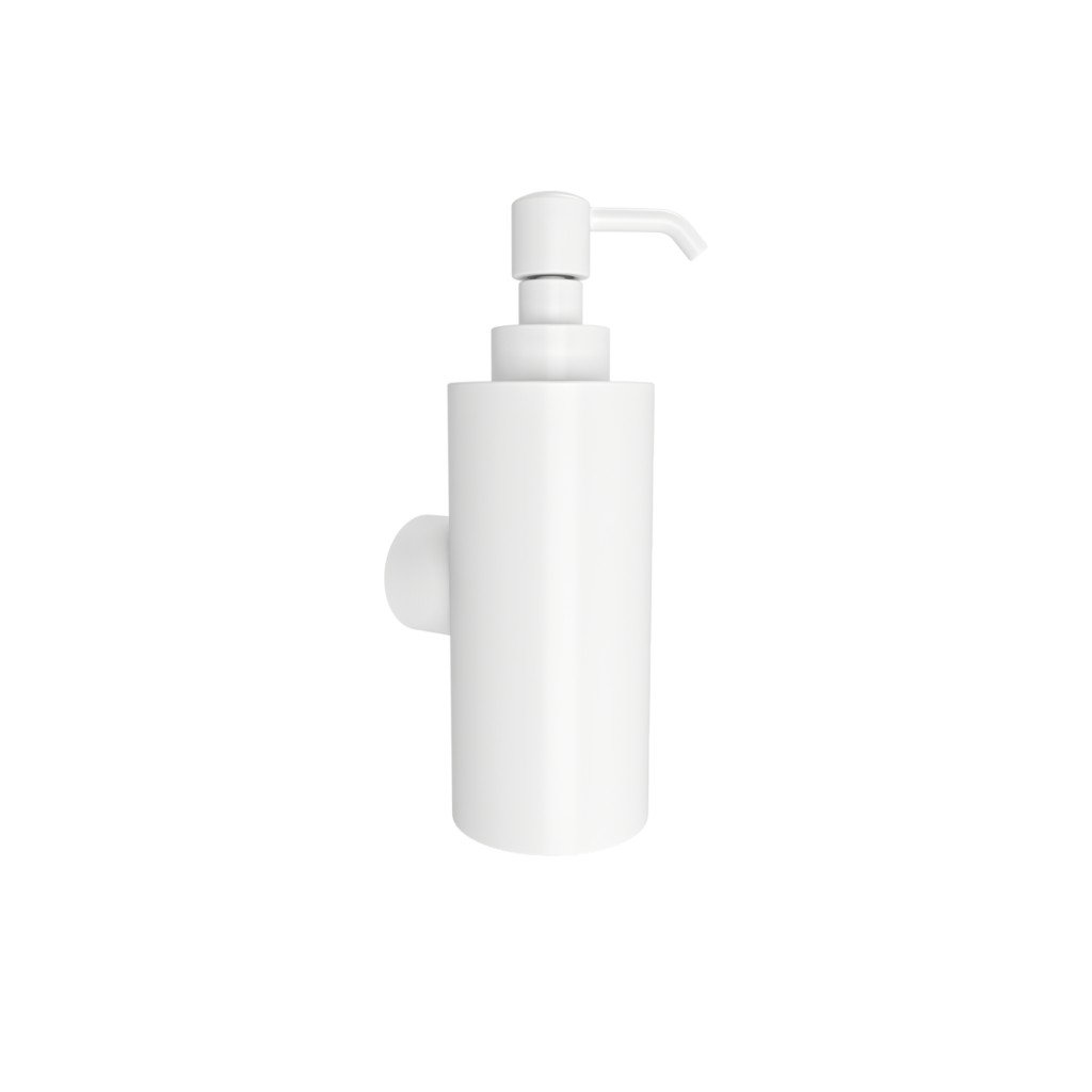 15_lamda_soap_dispenser_solid_white-1024x1024 301.10.01 Μεταλλικό Dispenser Lamda - White Mat 60x75x190 - 220ml by Verdi - Image 1