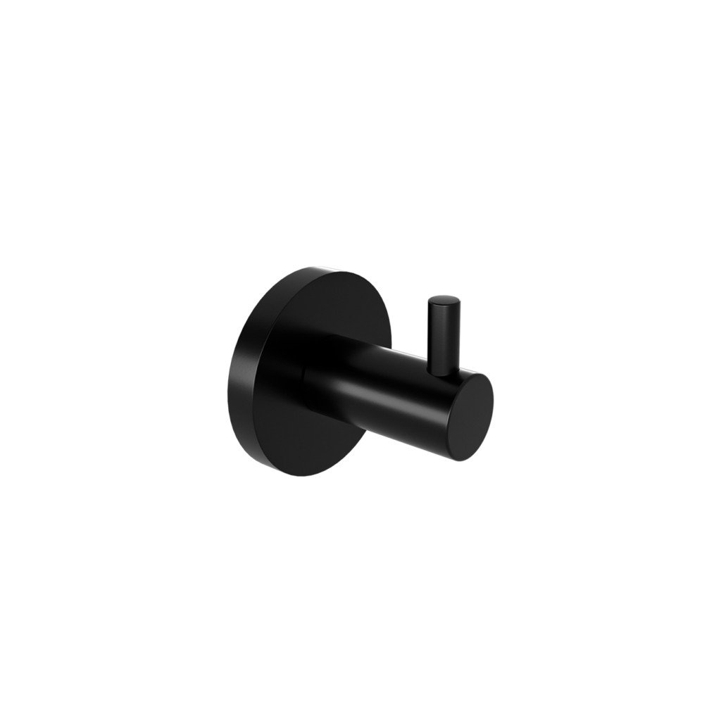16_sigma_single_robe_hook_black-1024x1024 303.02.05 Άγκιστρο Sigma - Black Mat 44x42x44 by Verdi - Image 1