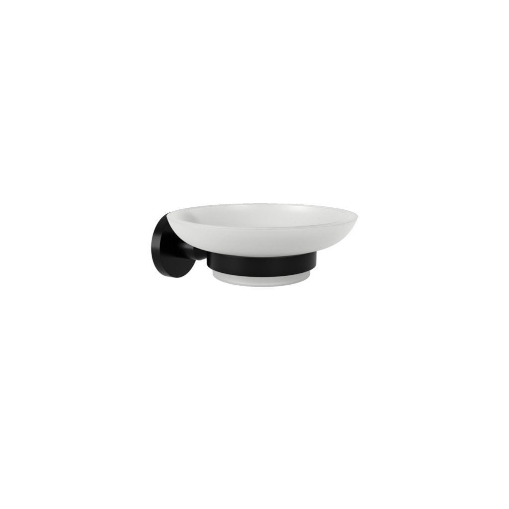 22_omicron_soap_dish_holder_black-1024x1024 302.06.05 Σαπουνοθήκη Omicron - Black Mat 110x125x50 by Verdi - Image 1